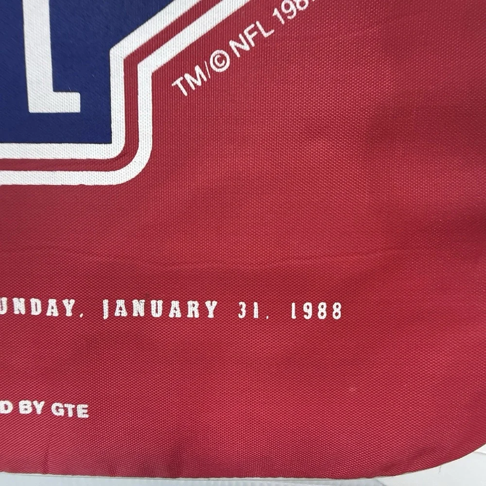 Vintage Super Bowl XXII Stadium Cushion Washington vs Broncos GTE 1988 NFL